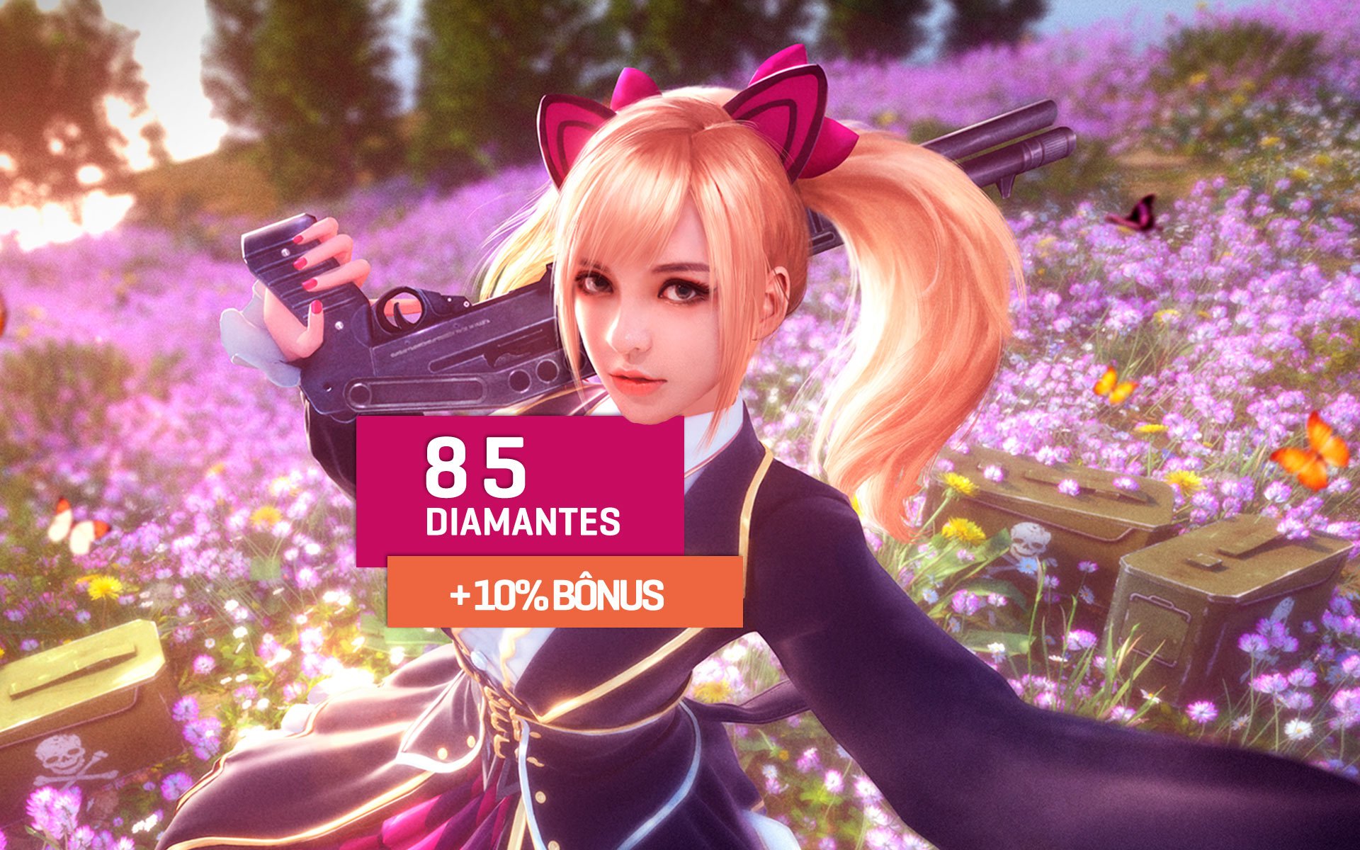 Free Fire - 85 Diamantes +10% Bônus (Total de 94 Dimas) cover
