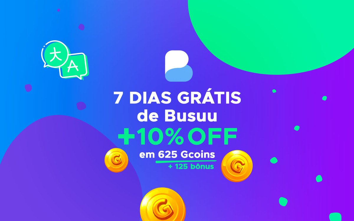 Imagem do produto Busuu – 7 Dias de Assinatura + Pacote de 625 GCoins + 125 Bônus