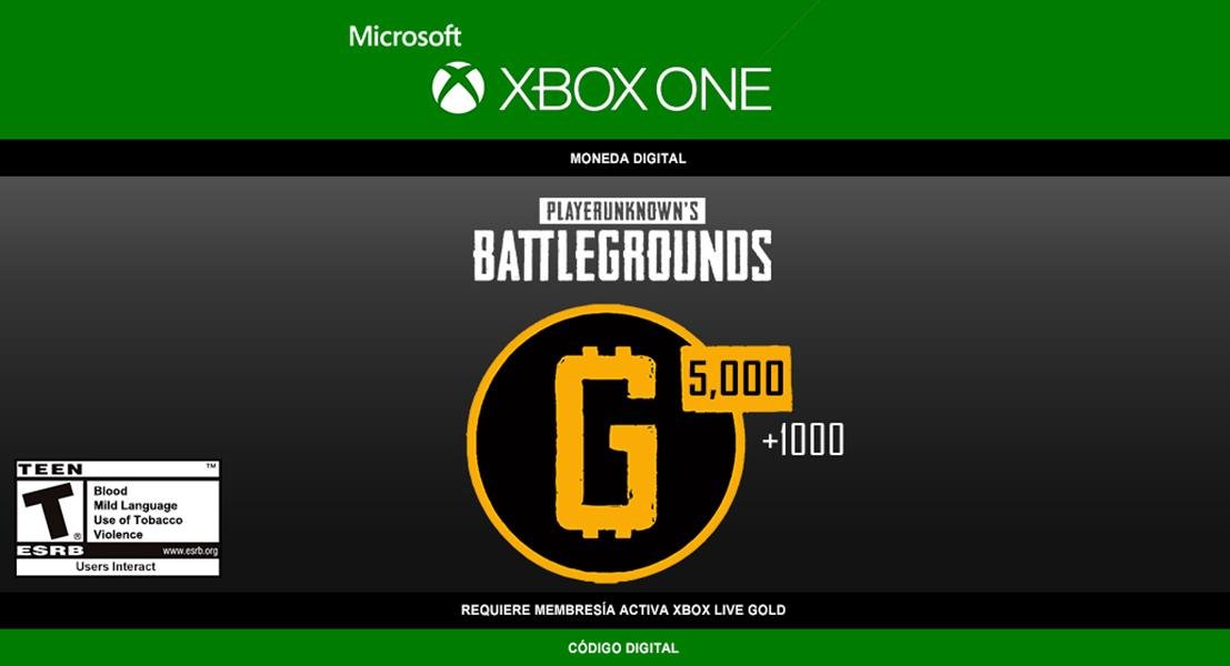 PLAYERUNKNOWN'S BATTLEGROUNDS 6,000 G-Coin - Xbox One cover