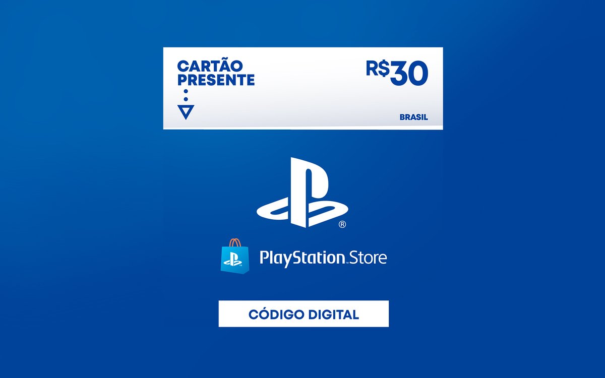 Imagem do produto R$30 PlayStation Store - Cartão Presente Digital [Exclusivo Brasil]