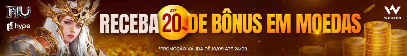 20% de Bônus nas WCoins!