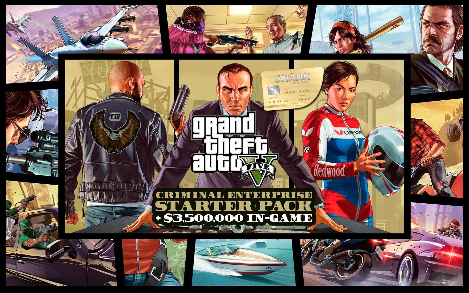 Grand Theft Auto V Criminal Enterprise Starter Pack And Whale Shark Card Hype Games