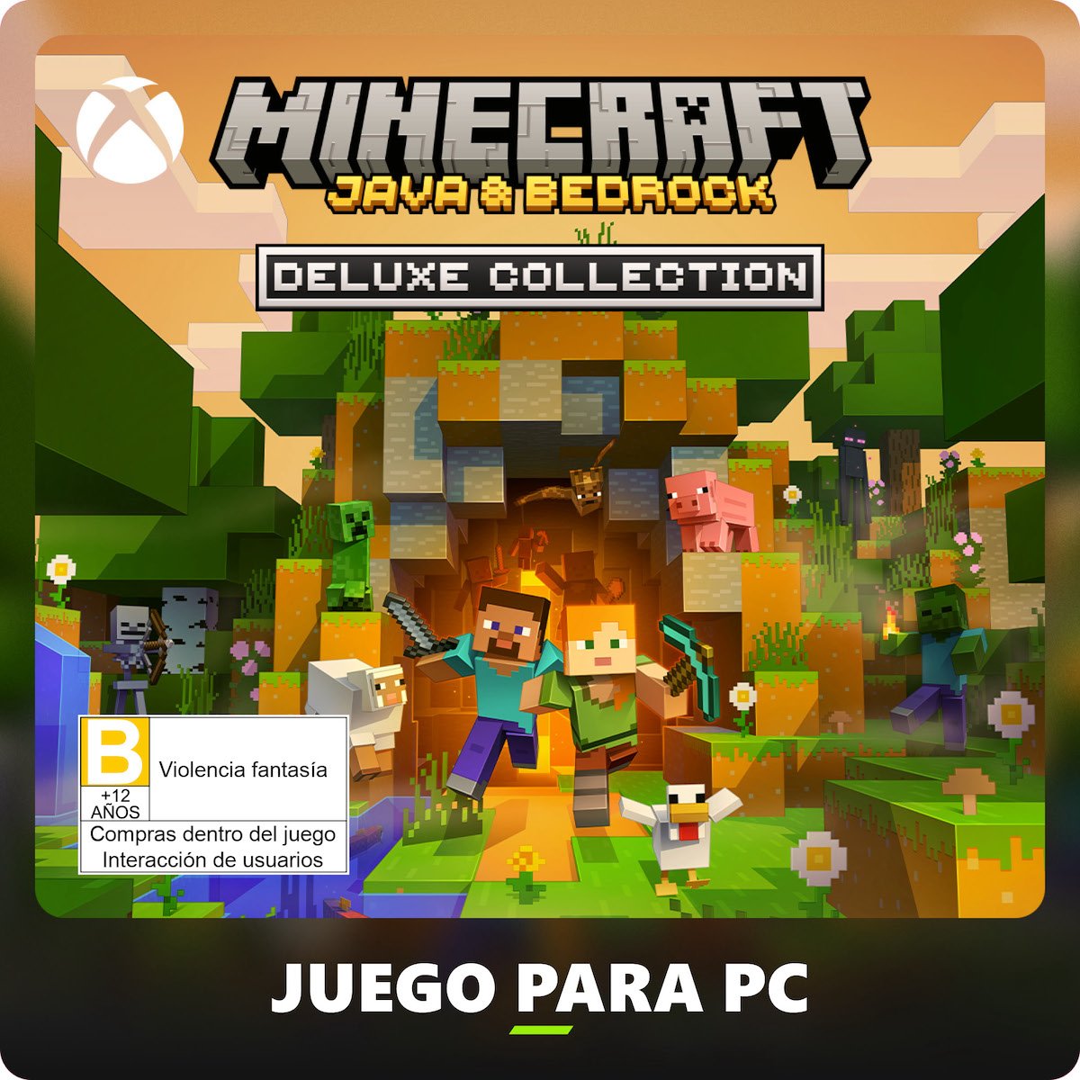 Minecraft Java Bedrock Deluxe Collection Windows Hype Games