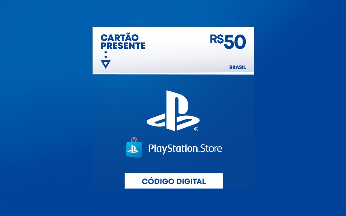 Imagem do produto R$50 PlayStation Store - Cartão Presente Digital [Exclusivo Brasil]