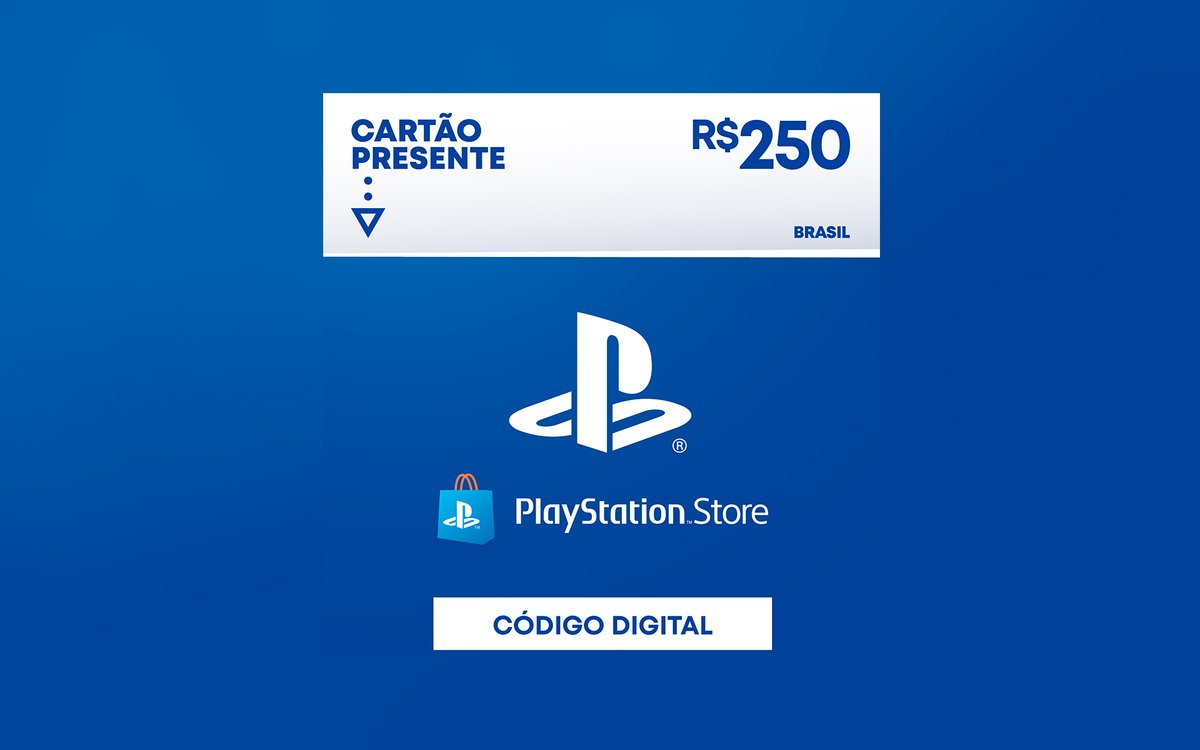 Imagem do produto R$250 PlayStation Store - Cartão Presente Digital [Exclusivo Brasil]