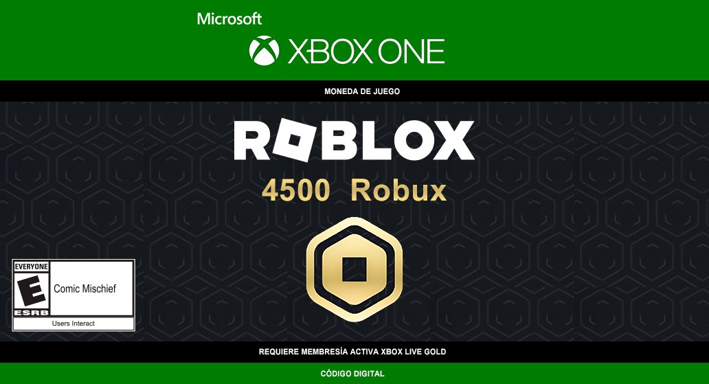 4500 Robux para Xbox, Xbox One