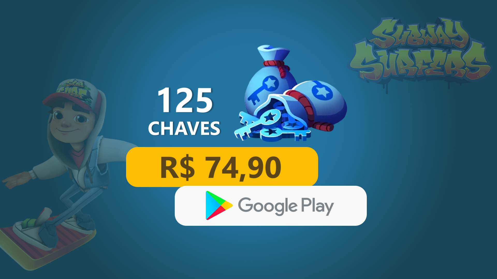 Subway Surfers - 125 Chaves com Google Play