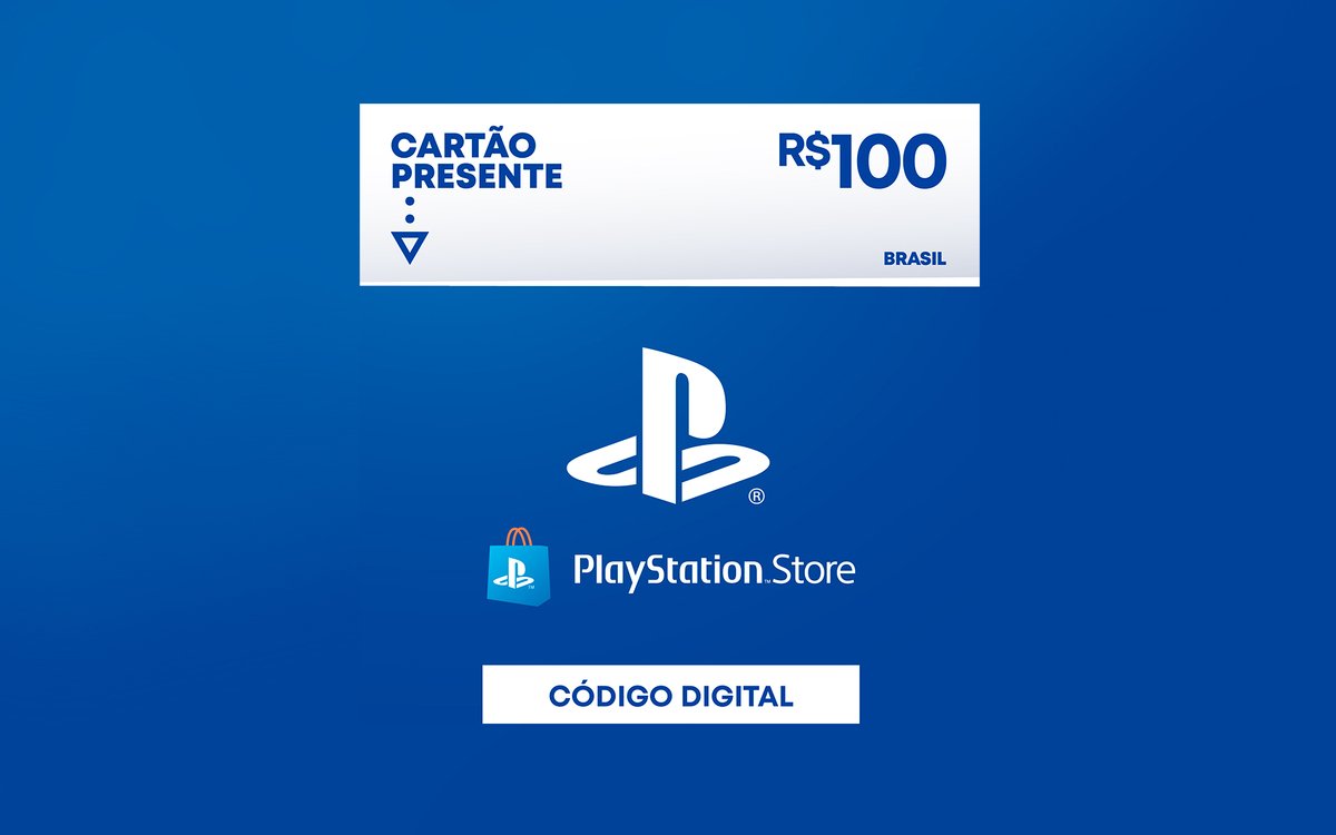 Imagem do produto R$100 PlayStation Store - Cartão Presente Digital [Exclusivo Brasil]