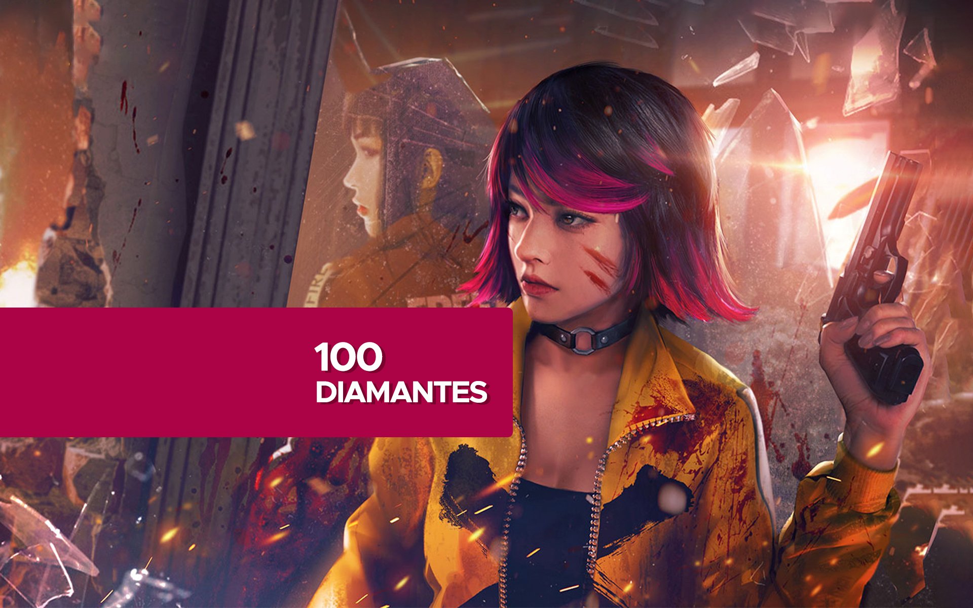 Free Fire - 100 Diamantes + 10% de Bonus