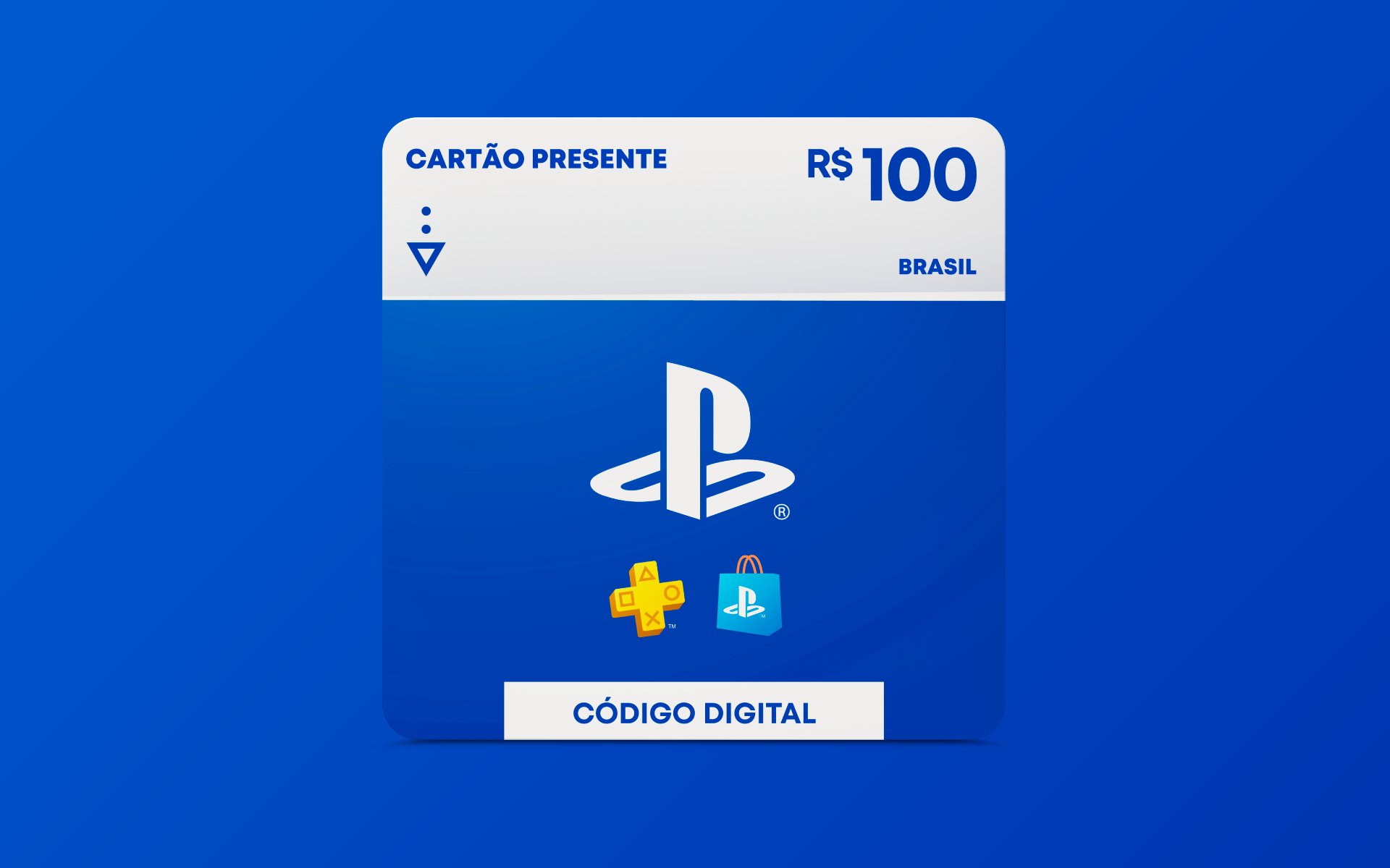 R 100 PlayStation Store Cartao Presente Digital Exclusivo Brasil Hype Games