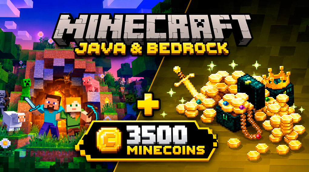 Minecraft: Java & Bedrock + 3500 minecoins