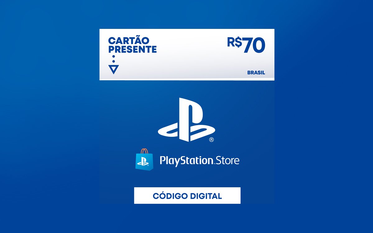 Imagem do produto R$70 PlayStation Store - Cartão Presente Digital [Exclusivo Brasil]