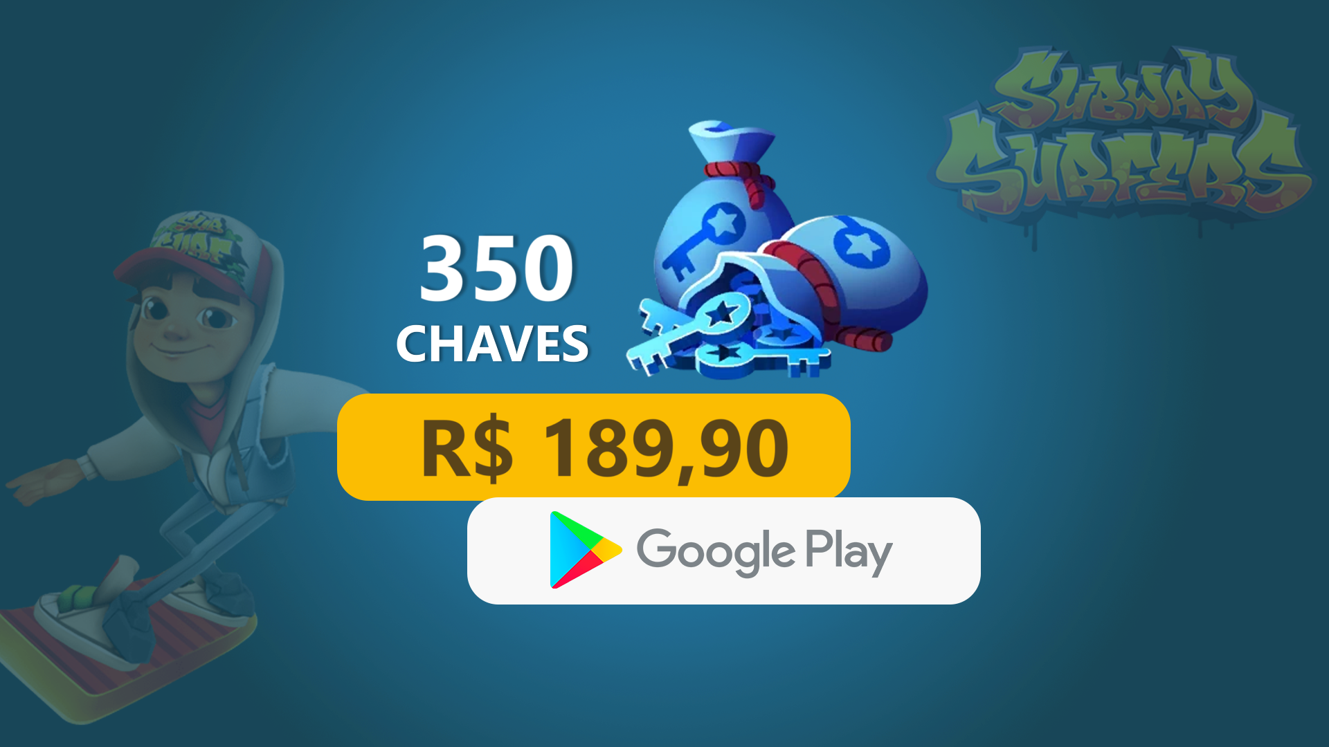 Subway Surfers - 350 Chaves com Google Play