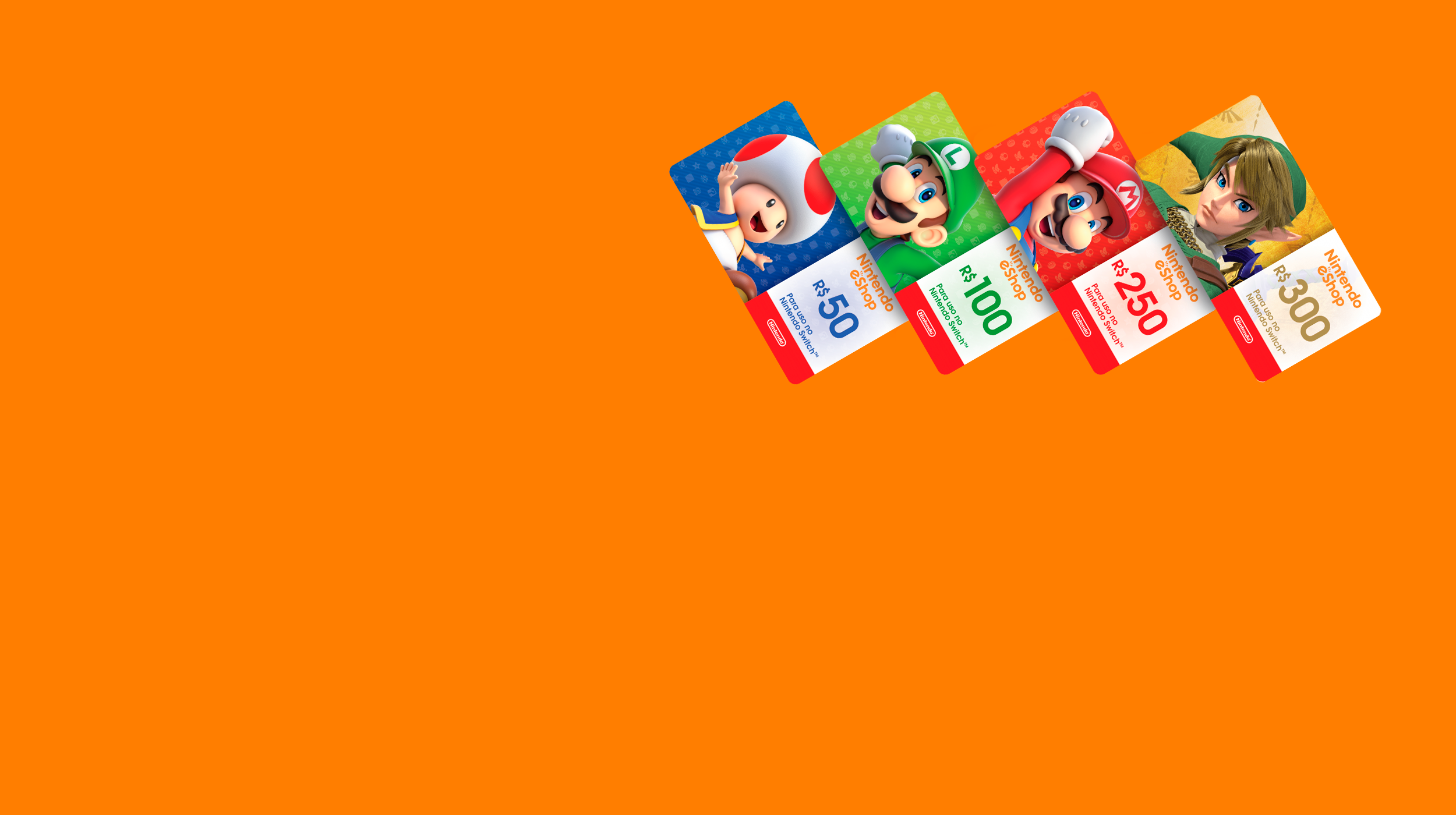 Tela do Cartão Presente Nintendo eShop